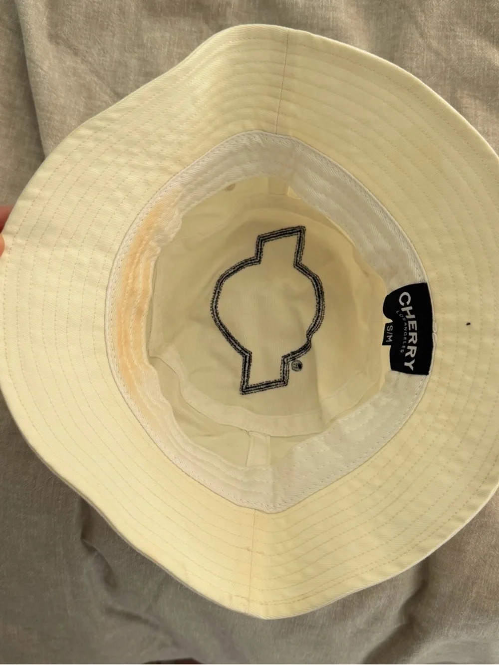 Cherry LA Painter Bucket Hat in Cream / Ivory - Picture 5 of 5